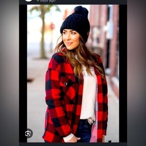 Sanctuary Clothing Women’s Red and Black Buffalo Check Shacket NWT Size …
